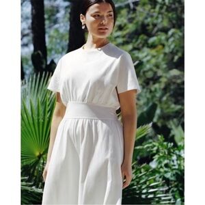 Everlane Cream Organic Cotton T Shirt Dress